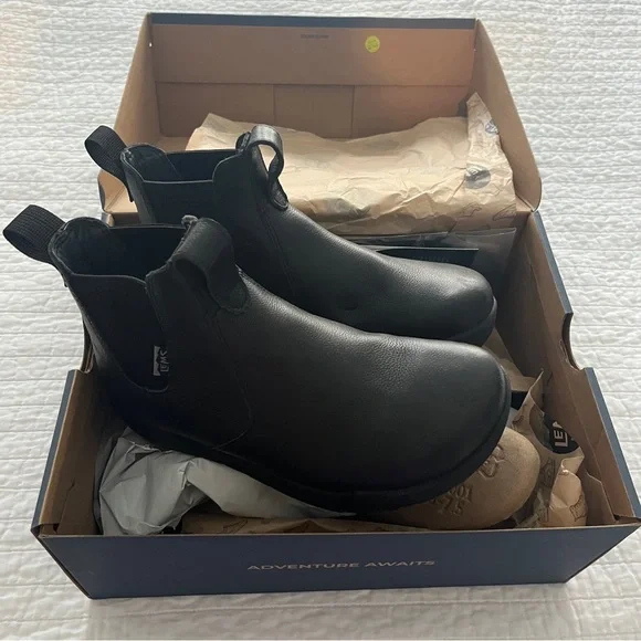 Lems Chelsea Tuff Black Ankle Boots - Picture 1 of 7